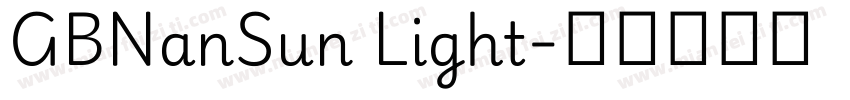 GBNanSun Light字体转换